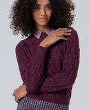 Surkana fantasy knit sweater bourdeaux 555OMAR236-44