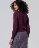 Surkana fantasy knit sweater bourdeaux 555OMAR236-44
