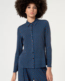 Surkana fitted shirt long sleeves blue 554MEVI113-51