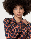 Surkana fitted shirt long sleeves brown 564RIVI113-70