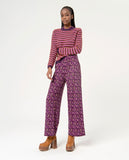 Surkana fitted shirt long sleeves purple 564SEMA113-43