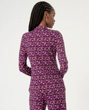 Surkana fitted shirt long sleeves purple 564SEMA113-43