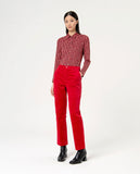 Surkana fitted shirt long sleeves red 554DILA116-40