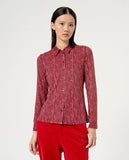 Surkana fitted shirt long sleeves red 554DILA116-40