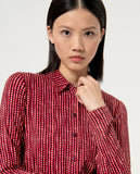 Surkana fitted shirt long sleeves red 554DILA116-40