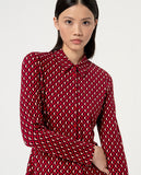 Surkana fitted shirt long sleeves red 554MEVI113-40