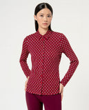 Surkana fitted shirt long sleeves red 554MEVI113-40