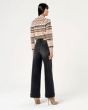 Surkana flare jeans with fancy front pockets black 554NEDE521-00