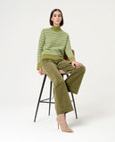 Surkana flare trousers 5 pockets green 564NEPA522-61