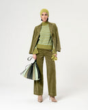 Surkana flare trousers 5 pockets green 564NEPA522-61