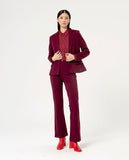 Surkana flare trousers knitted blunt knit purple 554NERA514-43