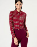 Surkana flare trousers knitted blunt knit purple 554NERA514-43