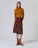Surkana flared midi skirt tile 555LAVI615-21