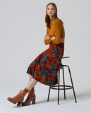 Surkana flared midi skirt tile 555LAVI615-21