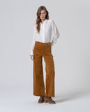 Surkana flared pants with patch pockets mustard 555LIYU523-11