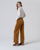 Surkana flared pants with patch pockets mustard 555LIYU523-11