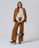 Surkana flared pants with patch pockets mustard 555LIYU523-11