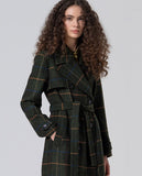 Surkana herringbone fabric trench coat khaki 565MACO422-62