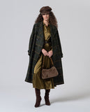 Surkana herringbone fabric trench coat khaki 565MACO422-62