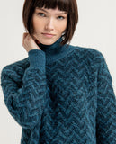 Surkana jacquard knit mini dress blue 563COES731-51