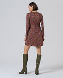 Surkana knee-length skater dress multi 555LASE722-95