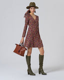 Surkana knee-length skater dress multi 555LASE722-95