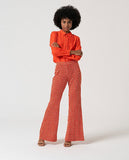 Surkana long flare pants red 515TAUN514-40