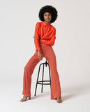 Surkana long flare pants red 515TAUN514-40