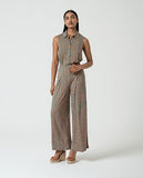Surkana loose pants with front pleat turquoise 525RYON515-53