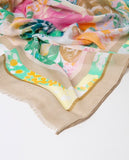 Surkana printed pareo camel 35PAYI322-04