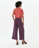 Surkana quality wide trousers maroon 524ESAL516-41