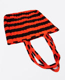 Surkana quilted shopper stripes print siesta maroon 24BIMO822-41