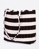 Surkana quilted shopper with stripes la mer print black 24BIMO821-00 