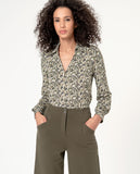 Surkana straight trousers high waisted khaki 554NERA517-62