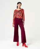 Surkana straight trousers high waisted purple 554NERA517-43
