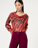 Surkana straight trousers high waisted purple 554NERA517-43