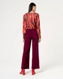 Surkana straight trousers high waisted purple 554NERA517-43