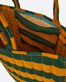 Surkana striped quilted shopper print sunshine khaki 24BIMO823-62