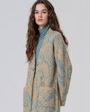 Surkana wide-sleeve printed kimono blue 565NIFO333-51