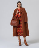 Surkana zig-zag knit midi skirt maroon 565NIUX634-41