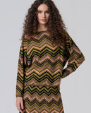 Surkana zig-zag knit sweater green 565NIUX231-61
