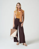 Surkana long straight pants brown 525LIXX517-70