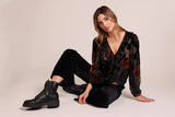 Traffic People Frill blouse black BRO12747001