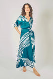 Traffic People charlie wrap dress blue TOR12821033