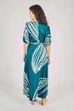 Traffic People charlie wrap dress blue TOR12821033