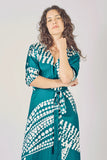 Traffic People charlie wrap dress blue TOR12821033