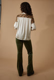 Traffic People kick flare trousers green CBT12131018