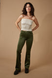 Traffic People kick flare trousers green CBT12131018