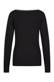 Zilch Sweater Boat neck two tone black 32BAS30.089-1.212