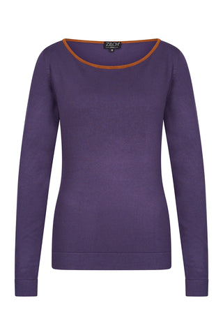 Zilch sweater boat neck two tone plum 32BAS30.089-1.218